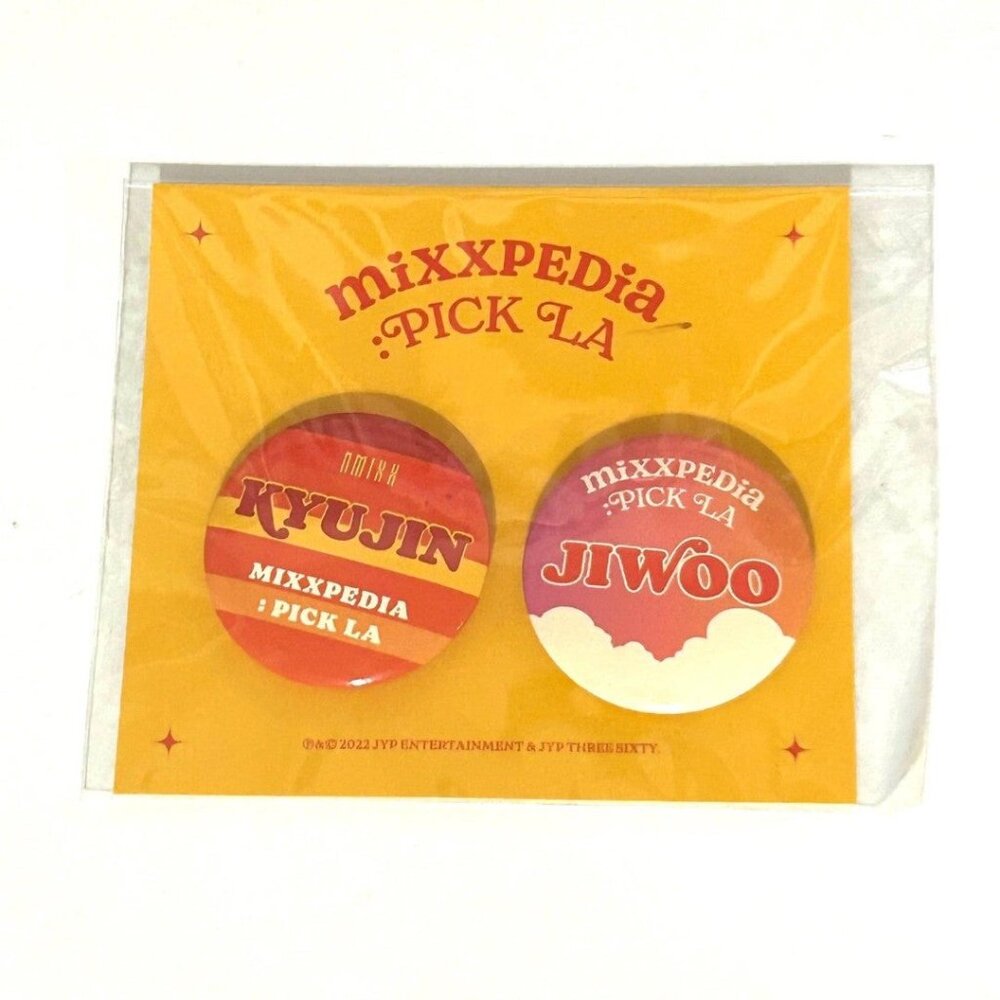 nmixx mixxpedia pick la kyujin & jiwoo pin set new in original packaging
